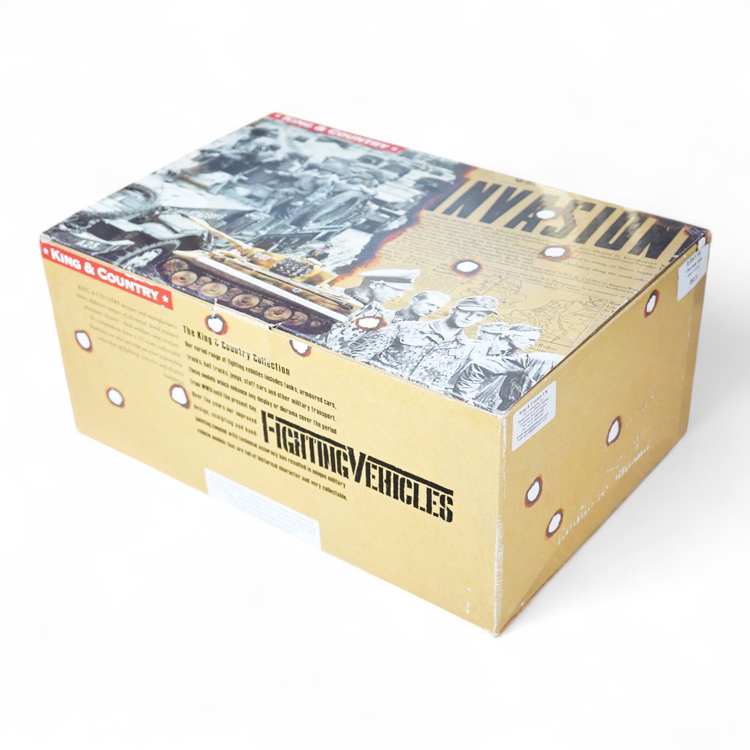 A boxed King & Country First WWII Churchill Tank and two crew (DD51), from the Fighting Vehicles series